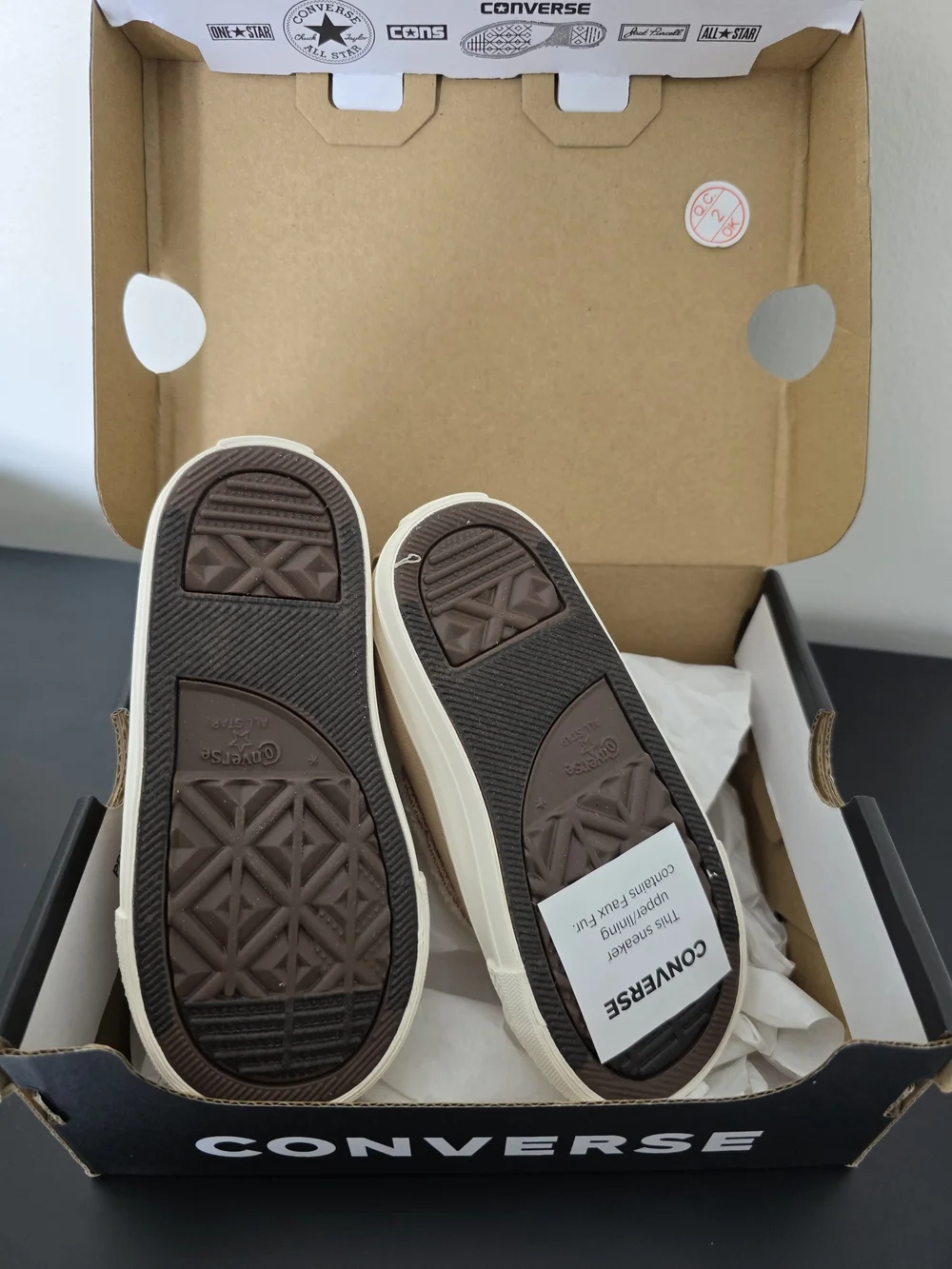Converse Kids Beige Bear Slip-On Sneakers